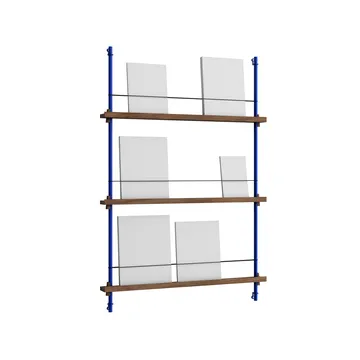Magazine Shelving tidningsställ - Rökt ek-deep blue, 85x115x7 cm, MS.115.1 - MOEBE