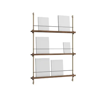 Magazine Shelving tidningsställ - Rökt ek-warm grey, 85x115x7 cm, MS.115.1 - MOEBE