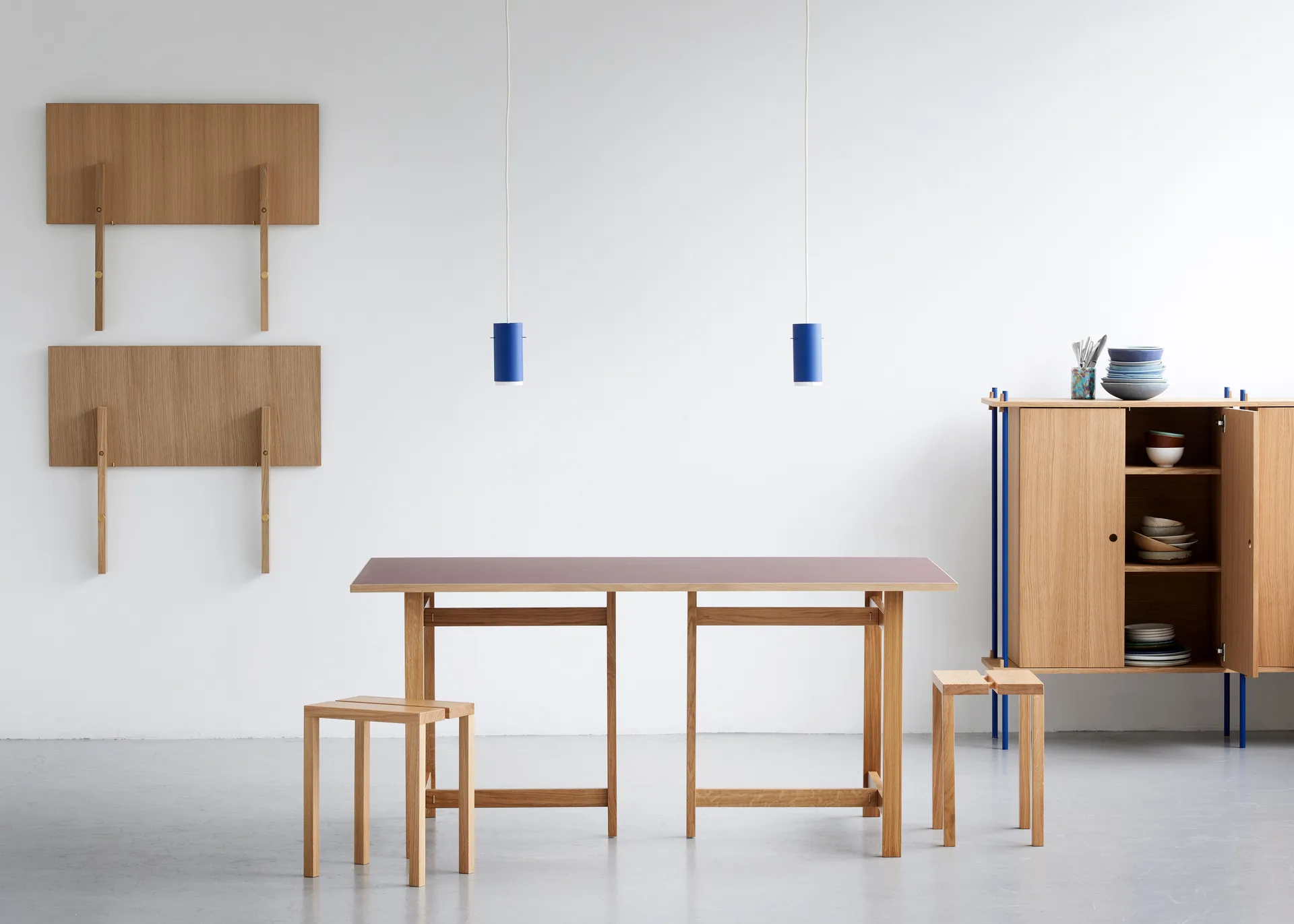 Moebe Rectangular matbord, Burgundy, 220x90 cm MOEBE