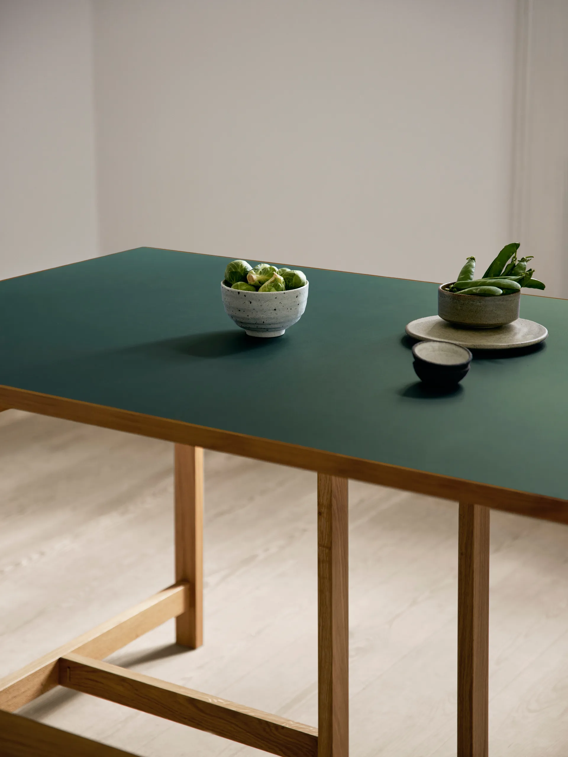 Moebe Rectangular matbord, Green, 220x90 cm MOEBE