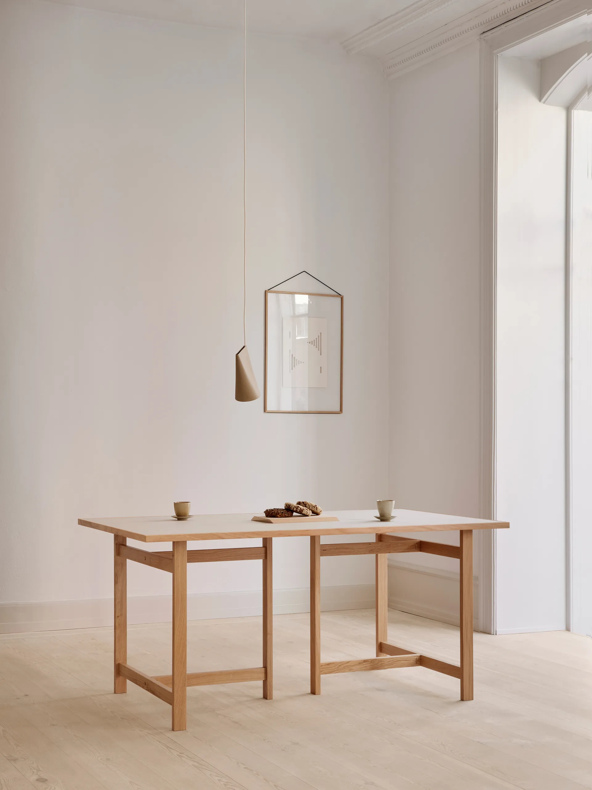 Moebe Rectangular matbord, Light grey, 220x90 cm MOEBE