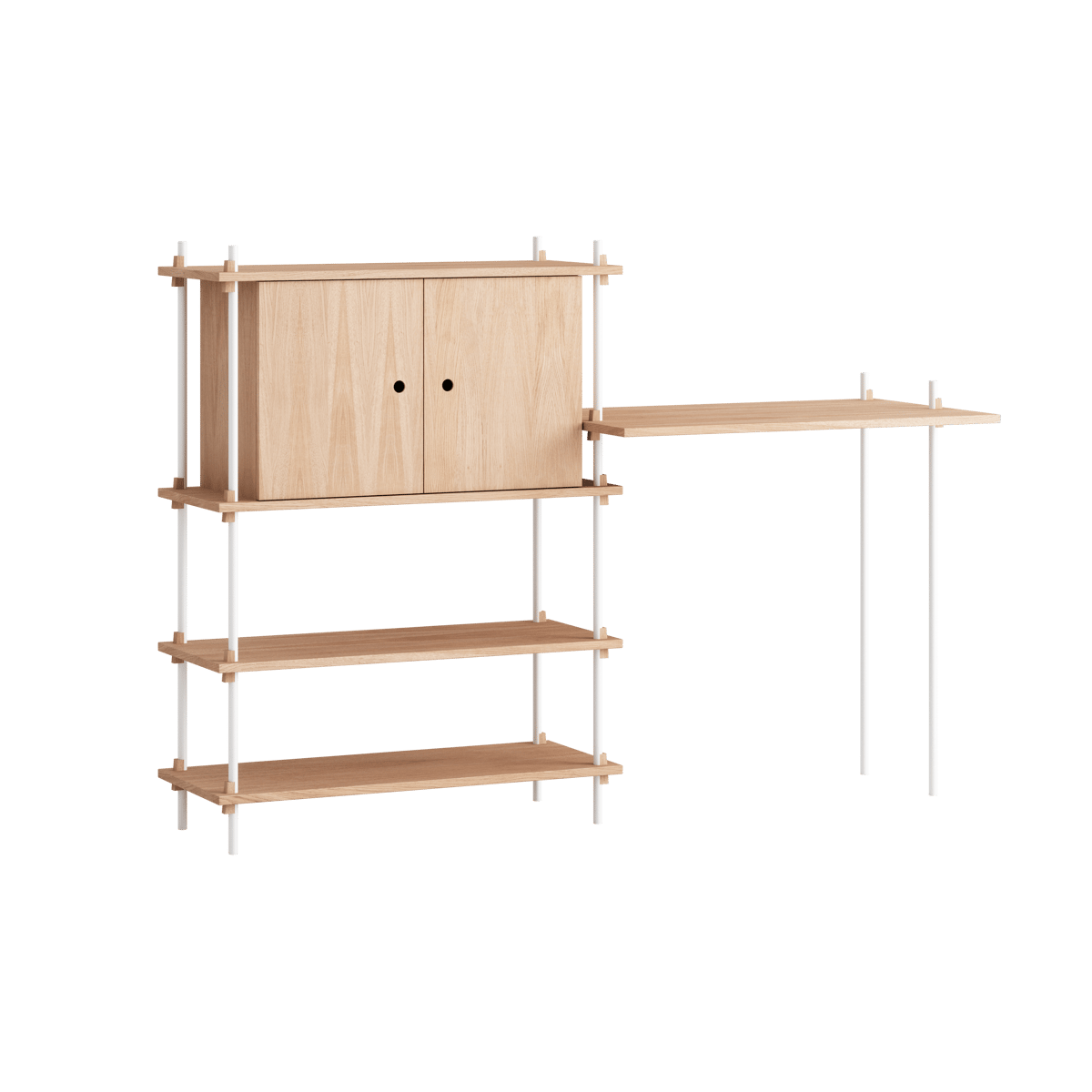 Moebe shelving system s.115.2.D Ek-vit | Skandinavisk Design | Hyllor & Hyllsystem | Vit