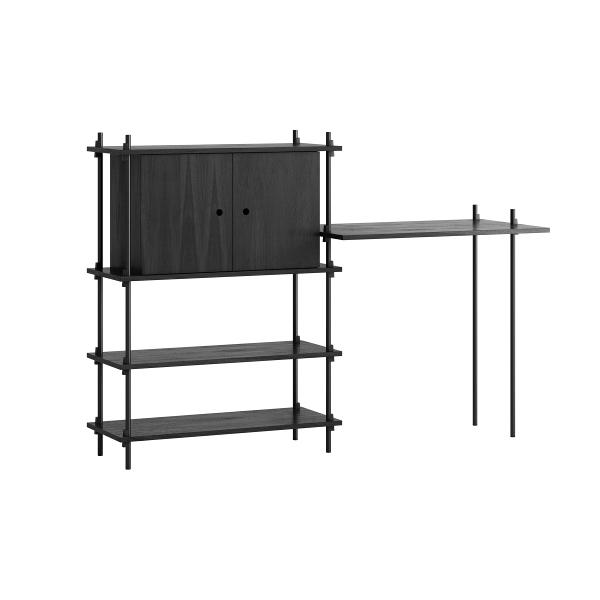 Moebe shelving system s.115.2.D Svart | Skandinavisk Design | Hyllor & Hyllsystem | Svart