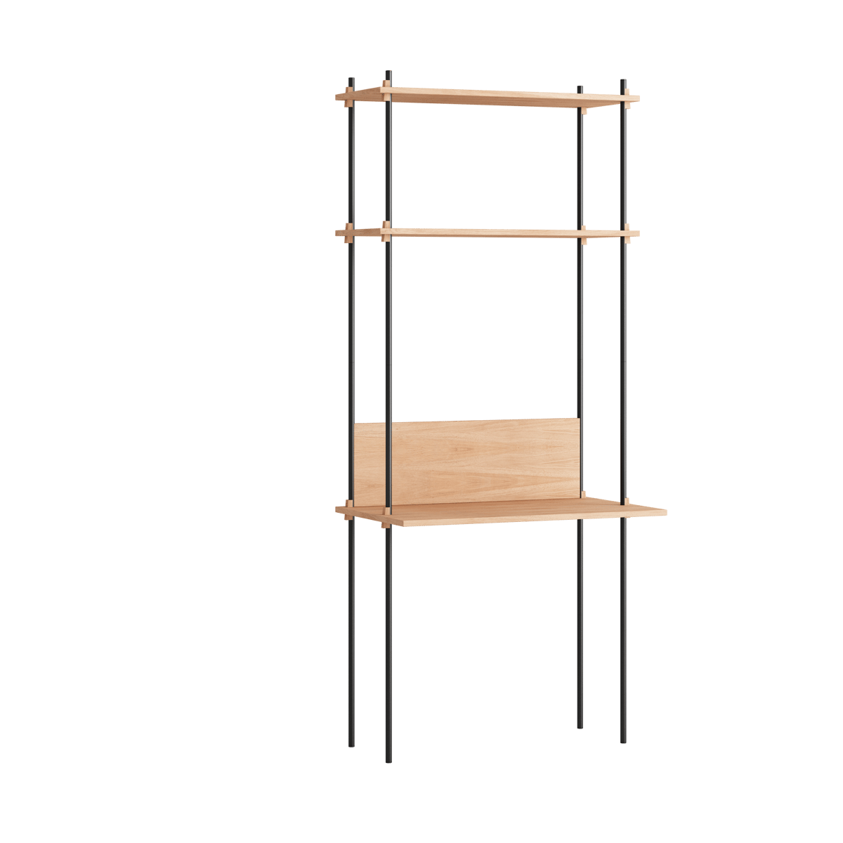 Moebe shelving system s.200.1.D Ek-svart | Skandinavisk Design | Hyllor & Hyllsystem | Brun