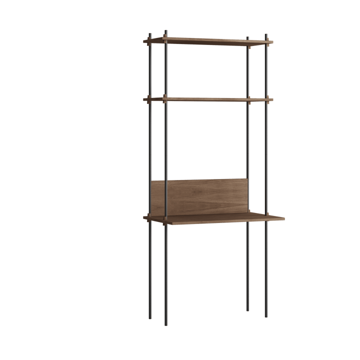 Moebe shelving system s.200.1.D - Rökt ek-svart - MOEBE