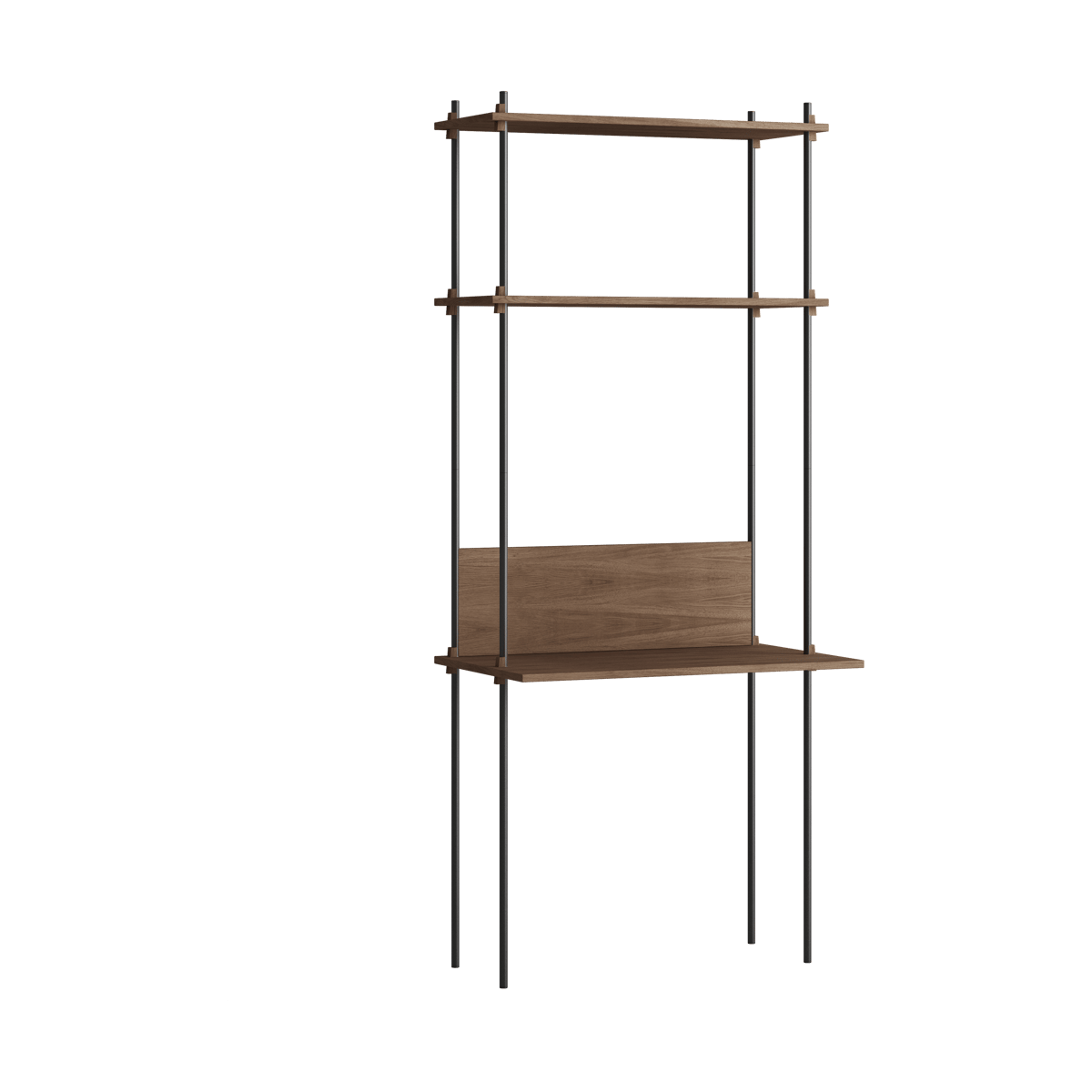 Moebe shelving system s.200.1.D Rökt ek-svart | Skandinavisk Design | Hyllor & Hyllsystem | Brun