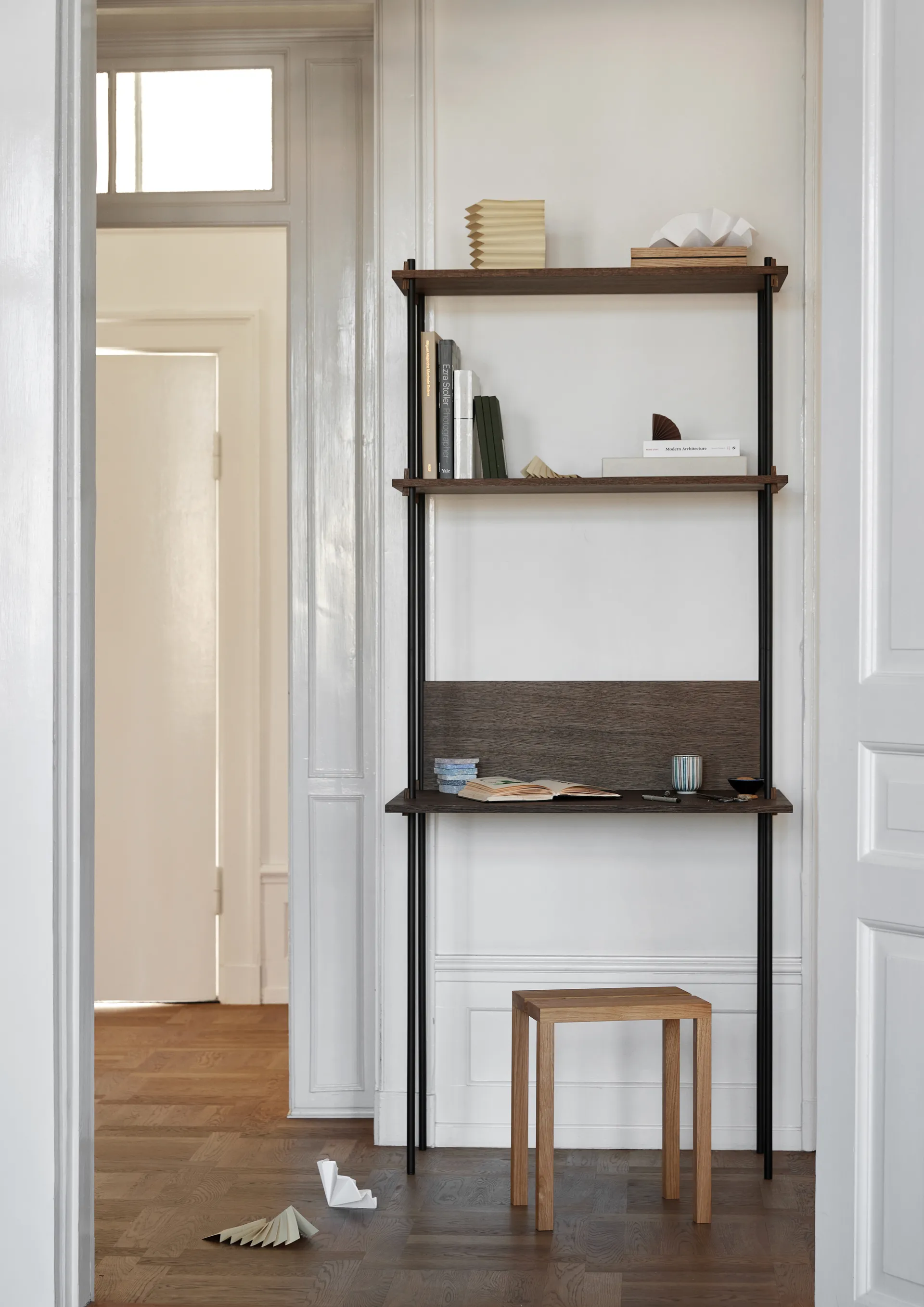 Moebe shelving system s.200.1.D, Rökt ek-svart MOEBE