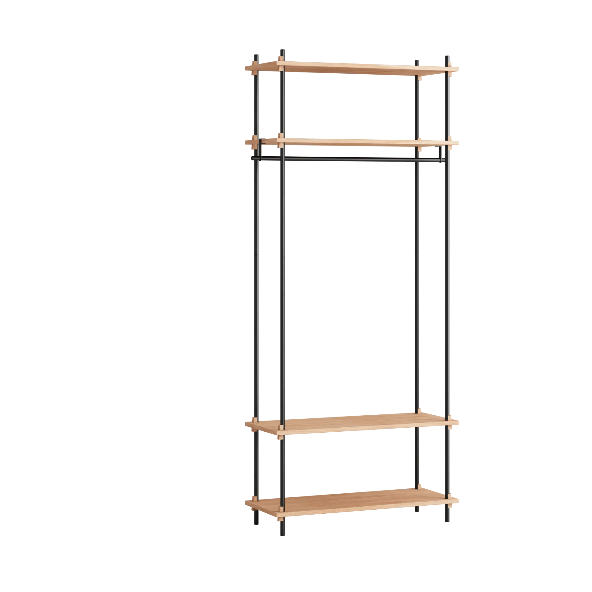 Moebe shelving system s.200.1.F, Ek-svart MOEBE