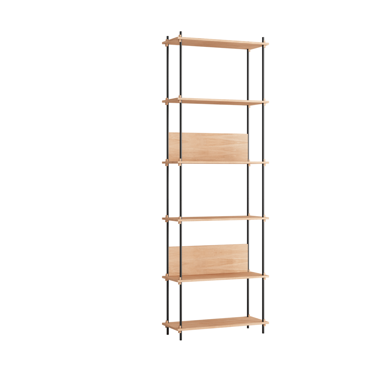 Moebe shelving system s.255.1.A Ek-svart | Skandinavisk Design | Hyllor & Hyllsystem | Brun