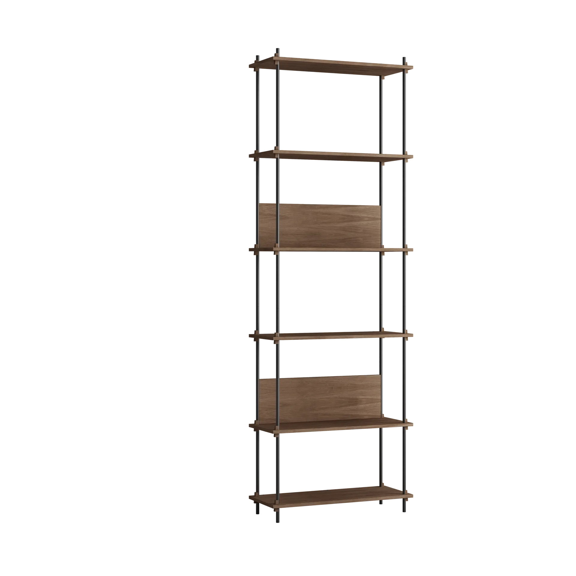 Moebe shelving system s.255.1.A, Rökt ek-svart MOEBE