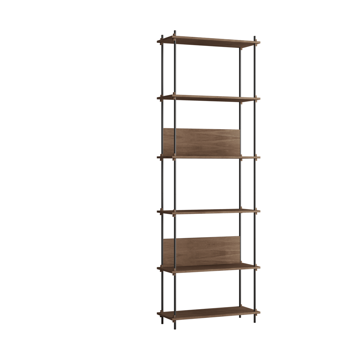 Moebe shelving system s.255.1.A Rökt ek-svart | Skandinavisk Design | Hyllor & Hyllsystem | Brun
