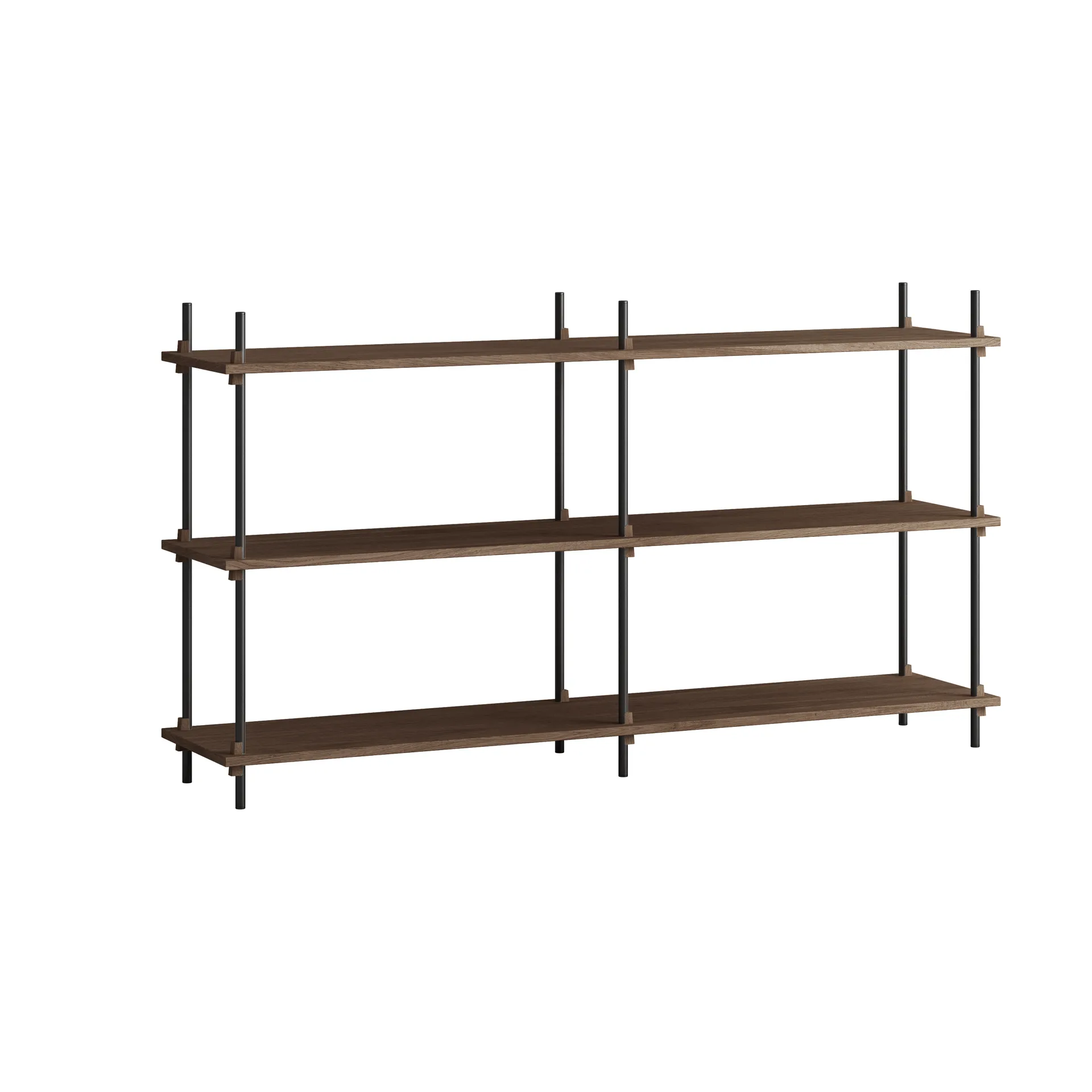 Moebe shelving system s.85.2.B, Rökt ek-svart MOEBE