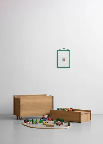 Moebe storage box - Oljad ek-rostfritt stål, low, 16,5x60x31 cm - MOEBE