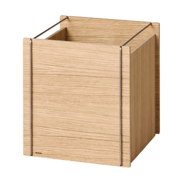 Moebe storage box - Oljad ek-rostfritt stål, square, 33x30x31 cm - MOEBE