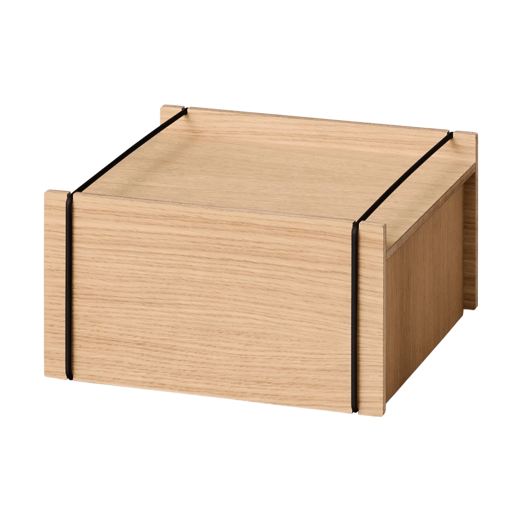 Moebe storage box, Oljad ek-svart, small, 16,5x30x31 cm MOEBE