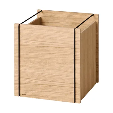 Moebe storage box - Oljad ek-svart, square, 33x30x31 cm - MOEBE