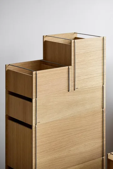 Moebe storage box - Oljad ek-svart, square, 33x30x31 cm - MOEBE