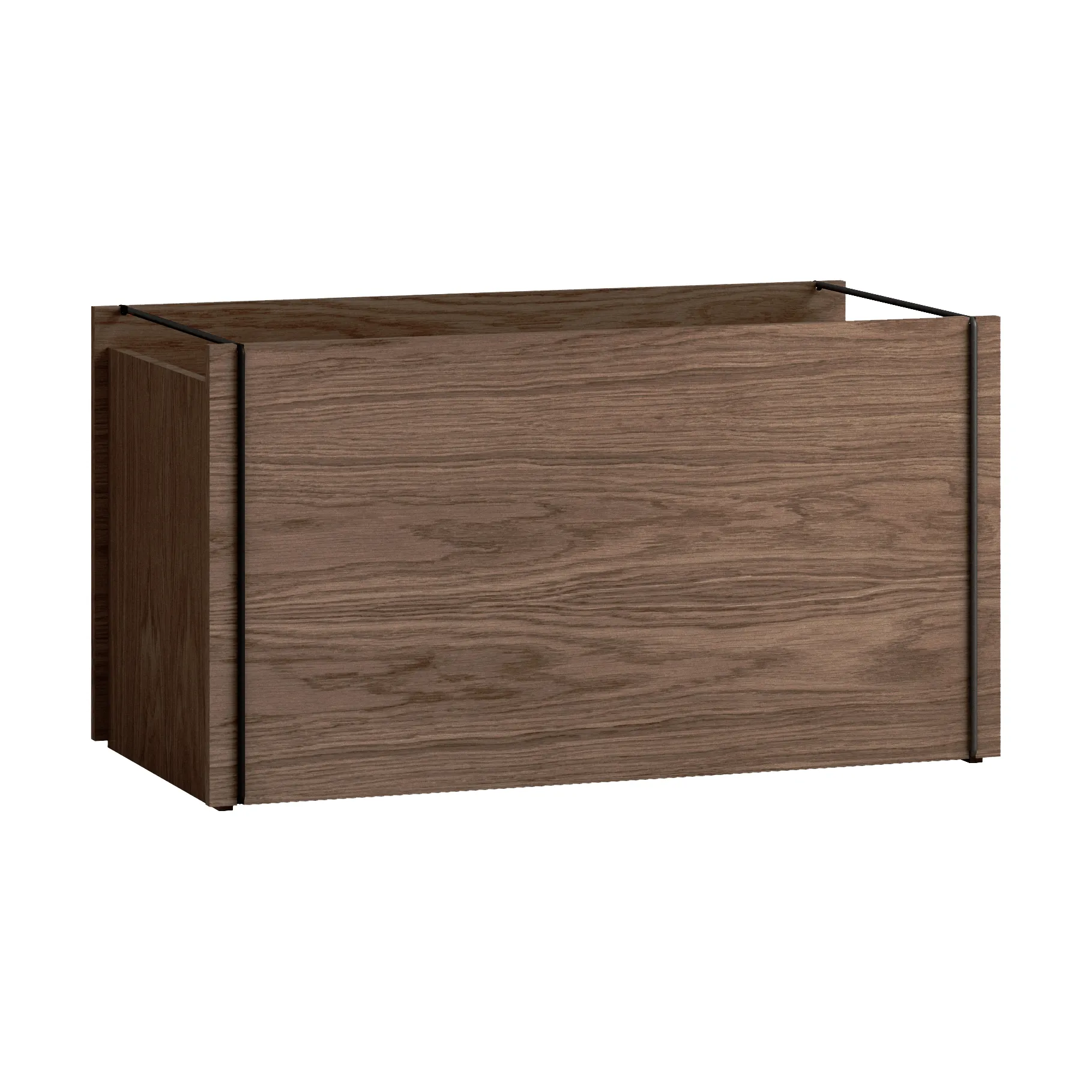 Moebe storage box, Smoked oak-black MOEBE