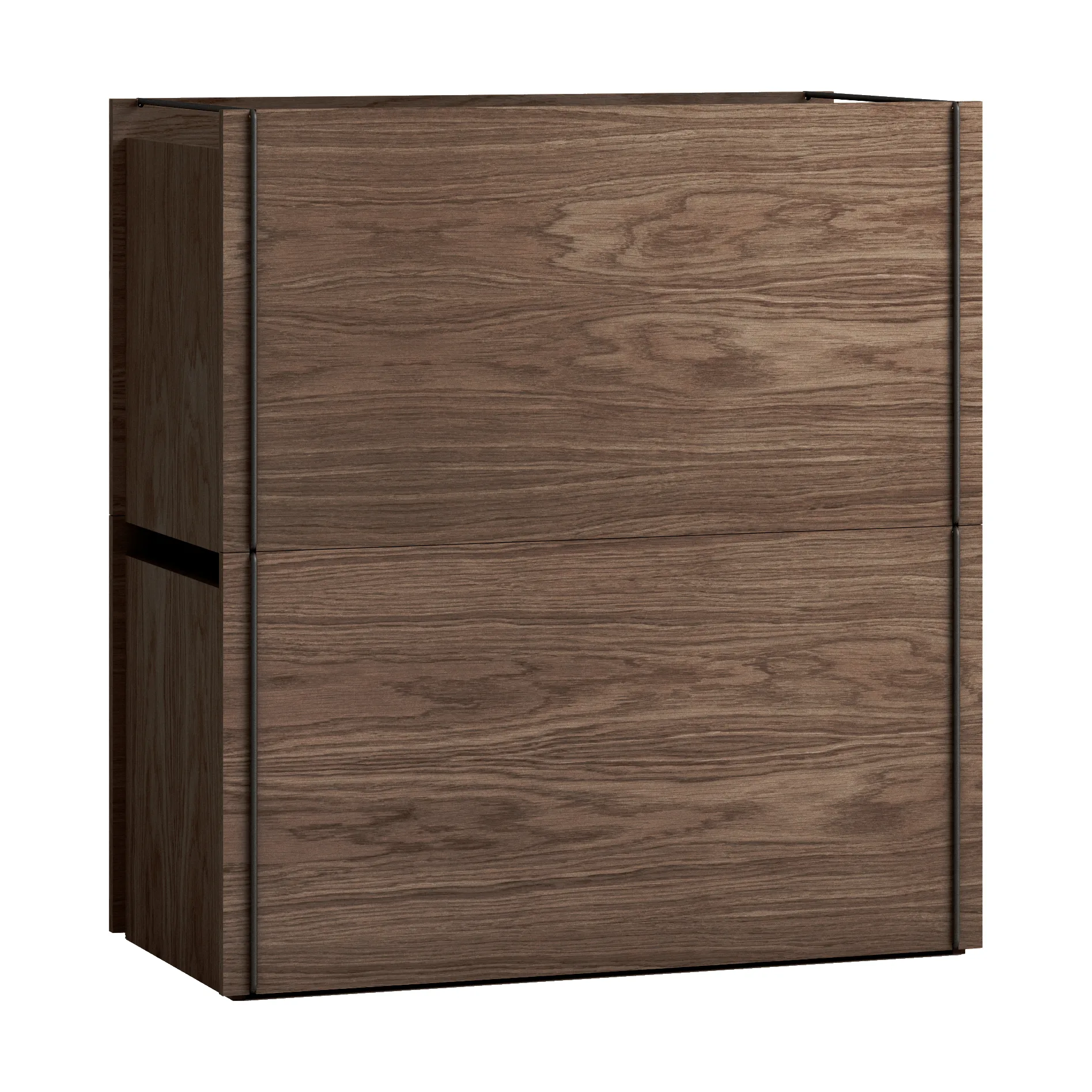 Moebe storage box, Smoked oak-black MOEBE