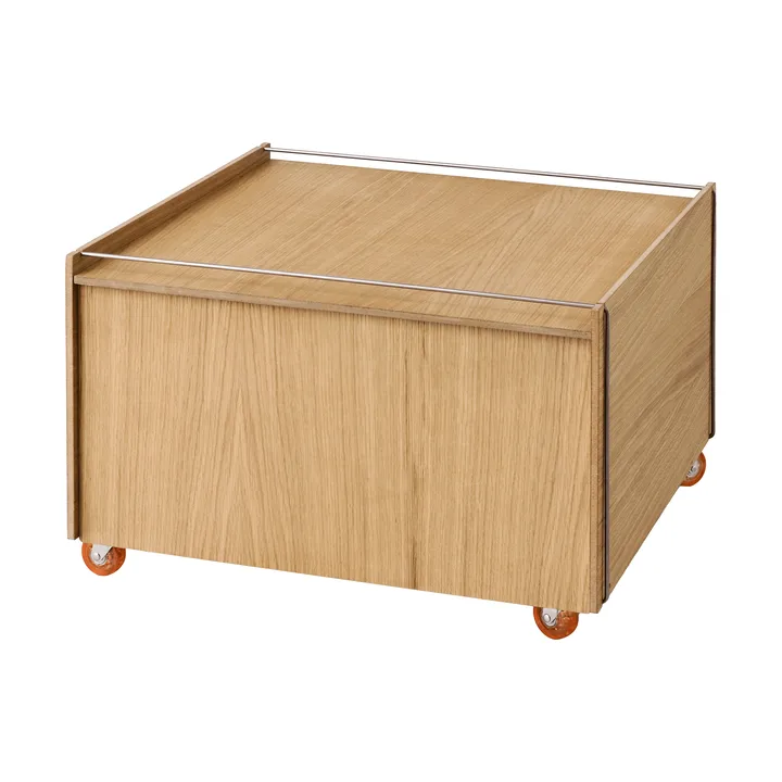 Moebe Storage Chest soffbord med förvaring - Oljad ek-rostfritt stål, 60x61x38.2 cm - MOEBE