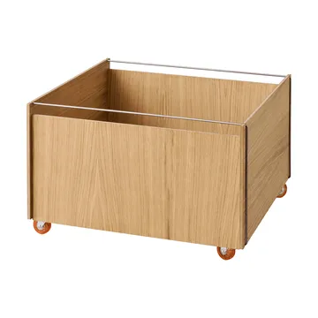 Moebe Storage Chest soffbord med förvaring - Oljad ek-rostfritt stål, 60x61x38.2 cm - MOEBE