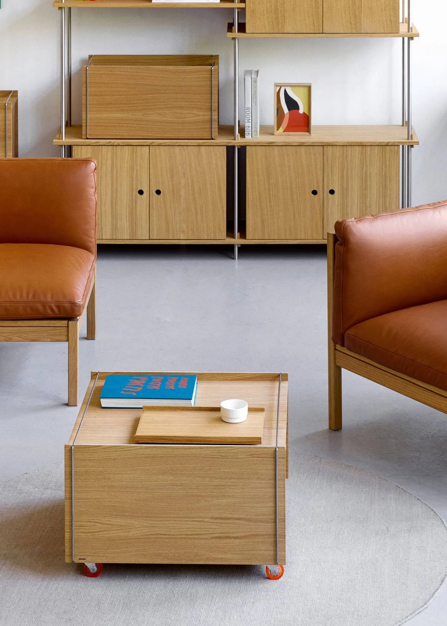 Moebe Storage Chest soffbord med förvaring, Oljad ek-svart, 60x61x38.2 cm MOEBE