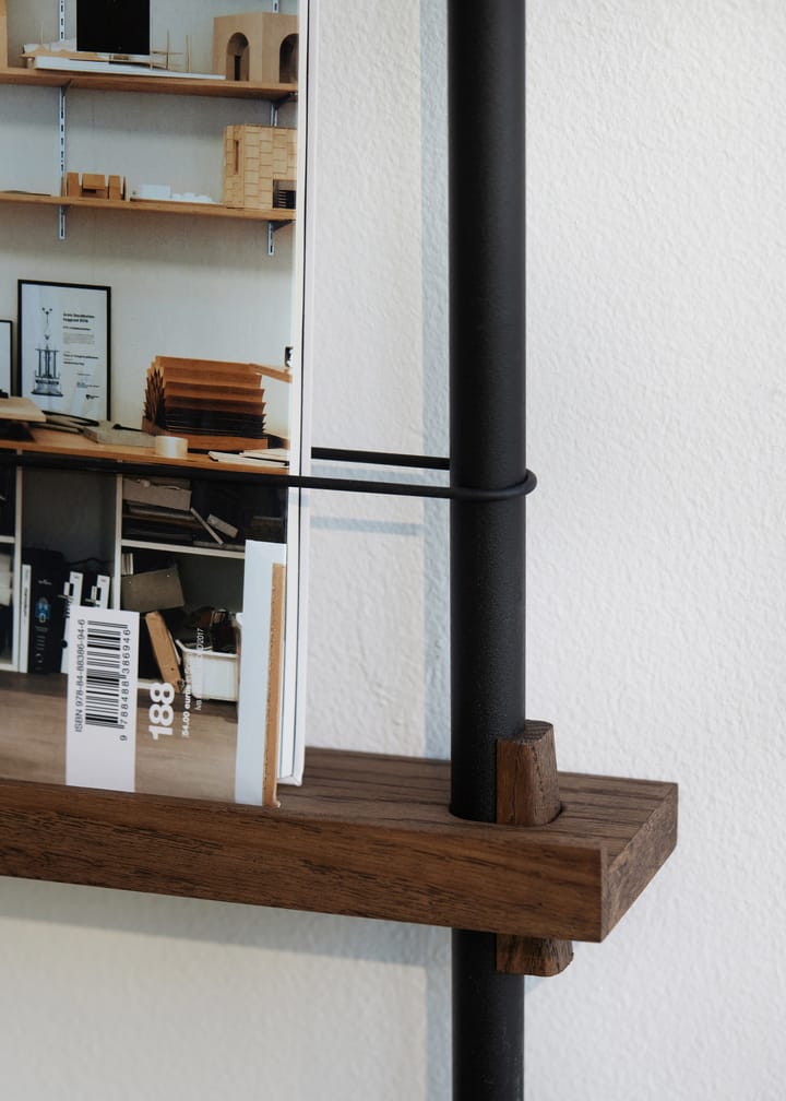 Moebe tidningsställ, Smoked oak-black MOEBE
