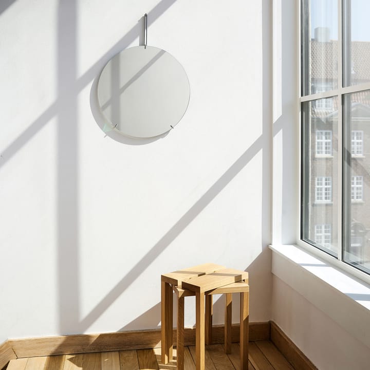 Moebe väggspegel Ø50 cm, Stainless steel MOEBE