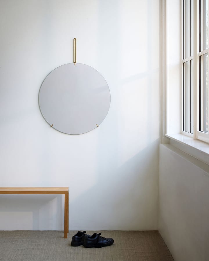 Moebe väggspegel Ø70 cm, Stainless steel MOEBE