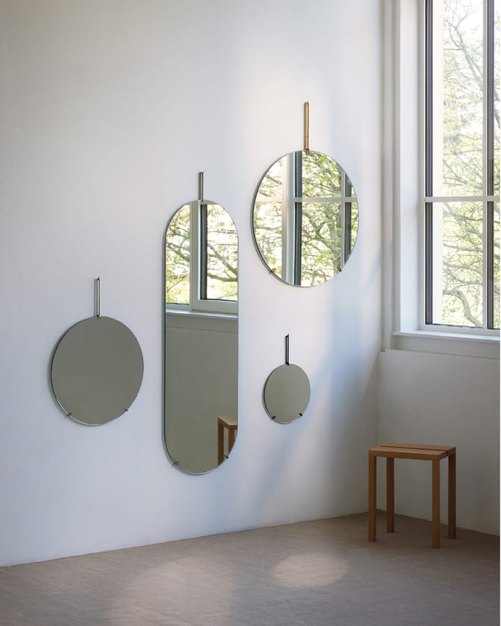 Moebe väggspegel Ø70 cm, Stainless steel MOEBE