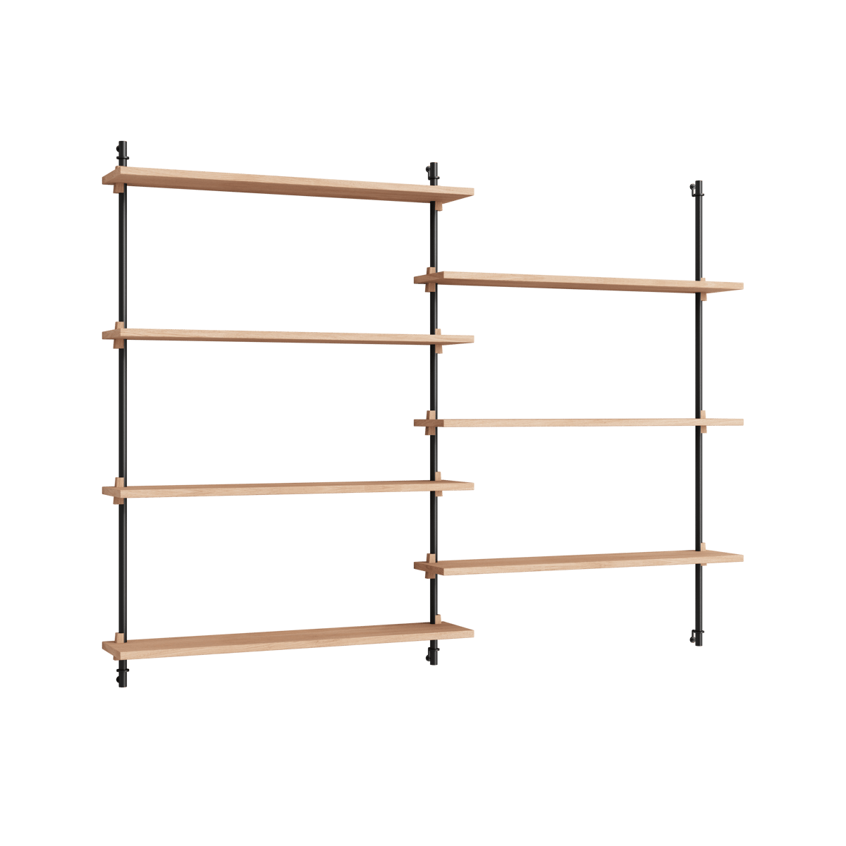 Moebe wall shelving ws.115.2.B Ek-svart | Skandinavisk Design | Hyllor & Hyllsystem | Brun