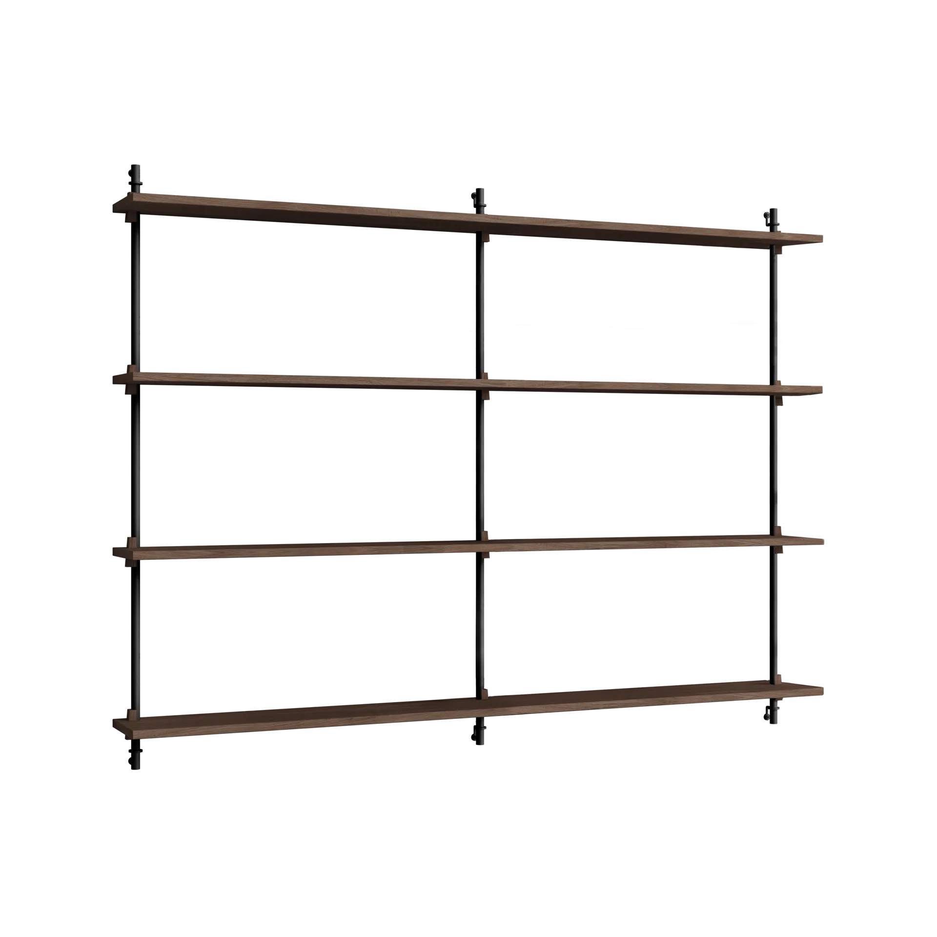 Moebe wall shelving ws.115.2.B, Rökt ek-svart MOEBE