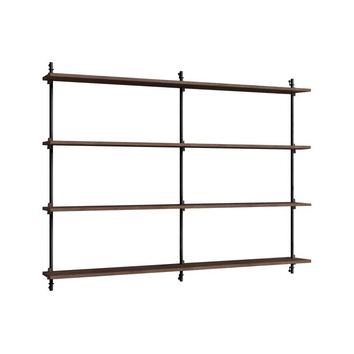 Moebe wall shelving ws.115.2.B - Rökt ek-svart - MOEBE