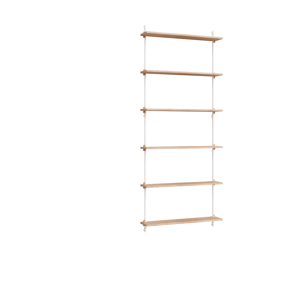 Moebe wall shelving ws.200.1 Ek-vit | Skandinavisk Design | Hyllor & Hyllsystem | Brun