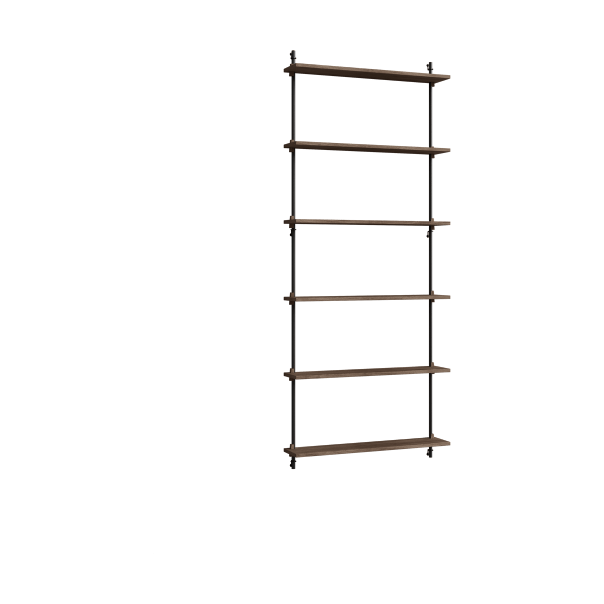 Moebe wall shelving ws.200.1 Rökt ek-svart | Skandinavisk Design | Hyllor & Hyllsystem | Brun