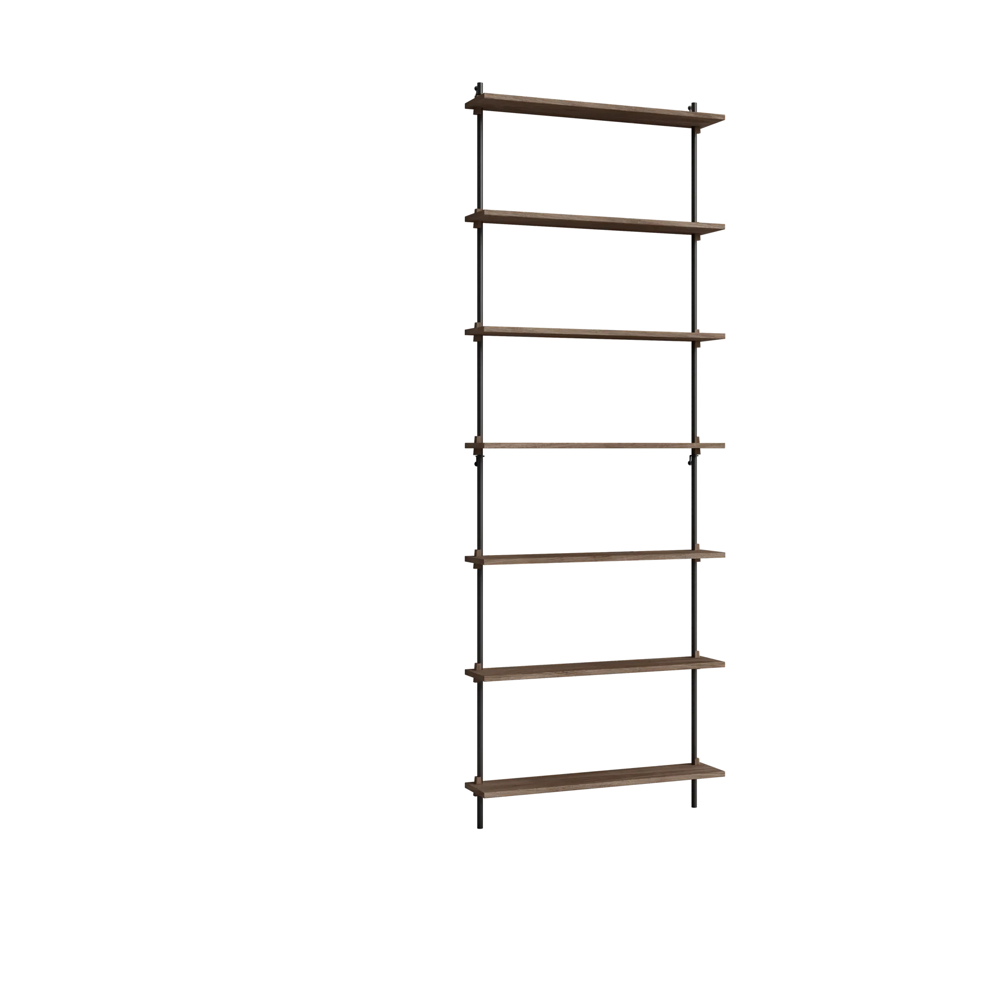 Moebe wall shelving ws.230.1, Rökt ek-svart MOEBE