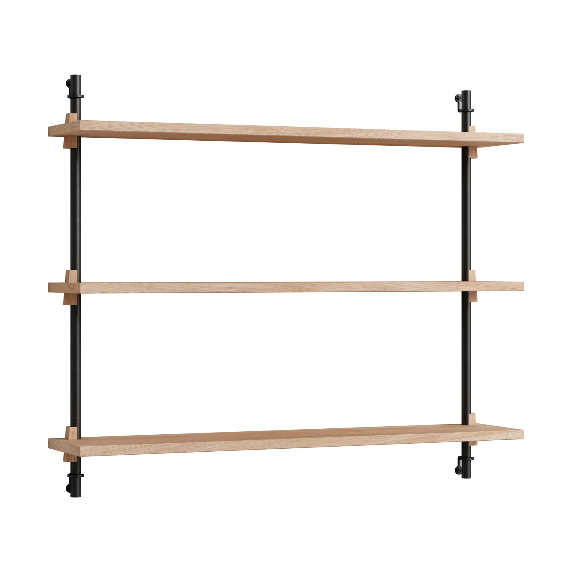 Moebe wall shelving ws.65.1, Ek-svart MOEBE