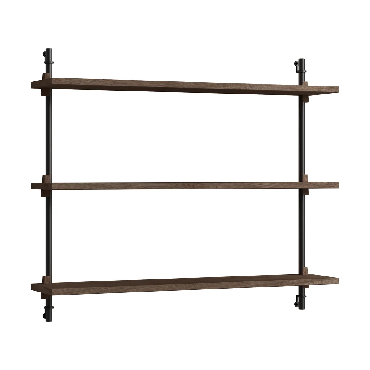 Moebe wall shelving ws.65.1 Rökt ek-svart | Skandinavisk Design | Hyllor & Hyllsystem | Brun