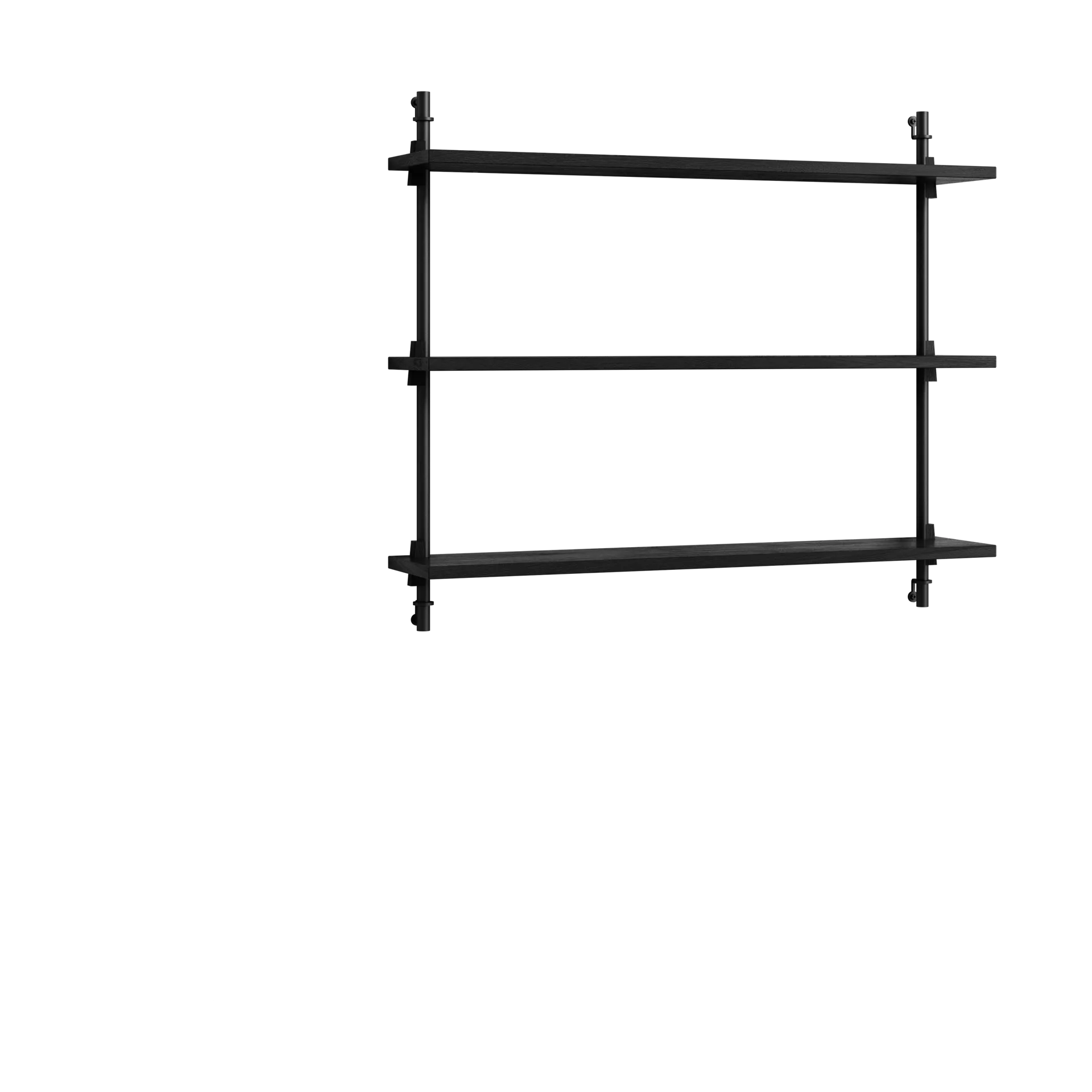 Moebe wall shelving ws.65.1, Svart MOEBE