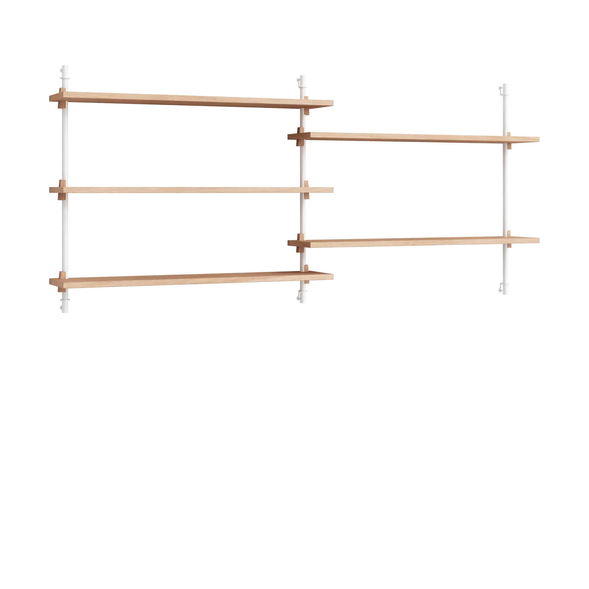 Moebe wall shelving ws.65.2.B, Ek-vit MOEBE