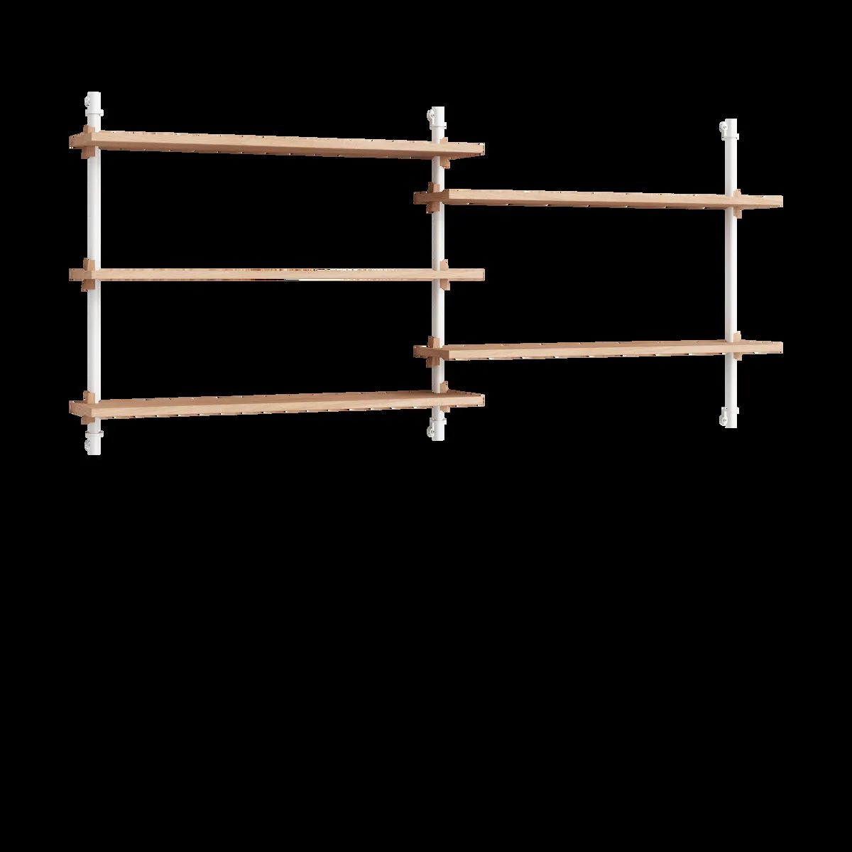 MOEBE Moebe wall shelving ws.65.2.B Ek-vit