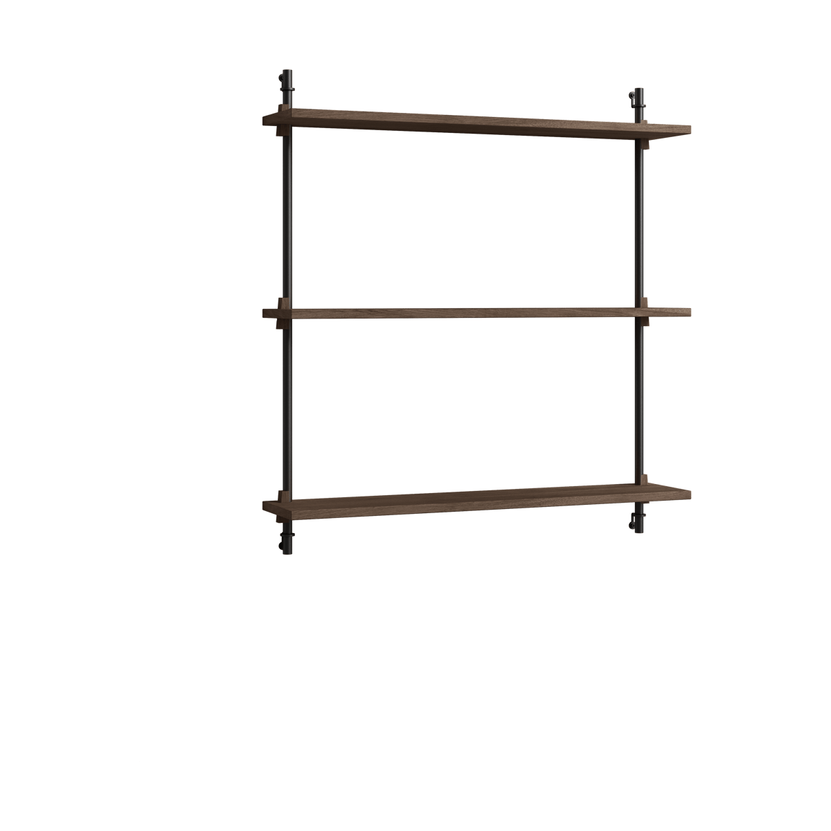 Moebe wall shelving ws.85.1 Rökt ek-svart | Skandinavisk Design | Hyllor & Hyllsystem | Brun