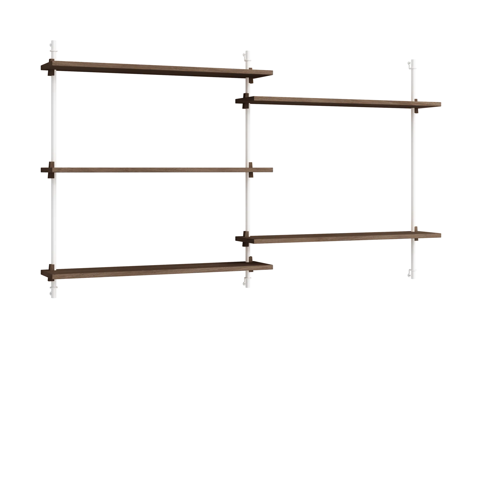 Moebe wall shelving ws.85.2.B, Rökt ek-vit MOEBE