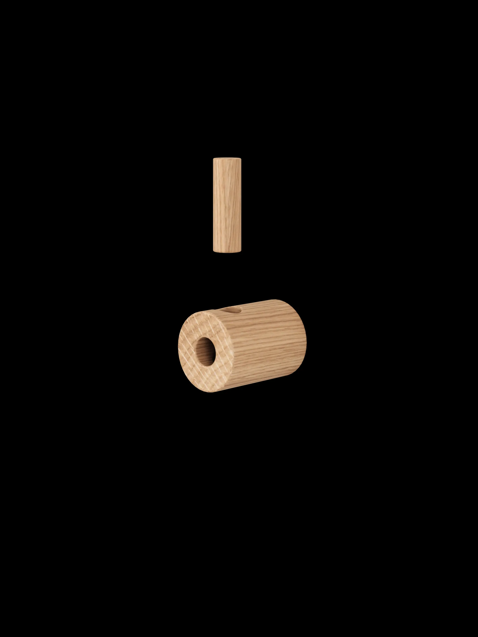 Moebe wooden wall hook krok, Ek MOEBE
