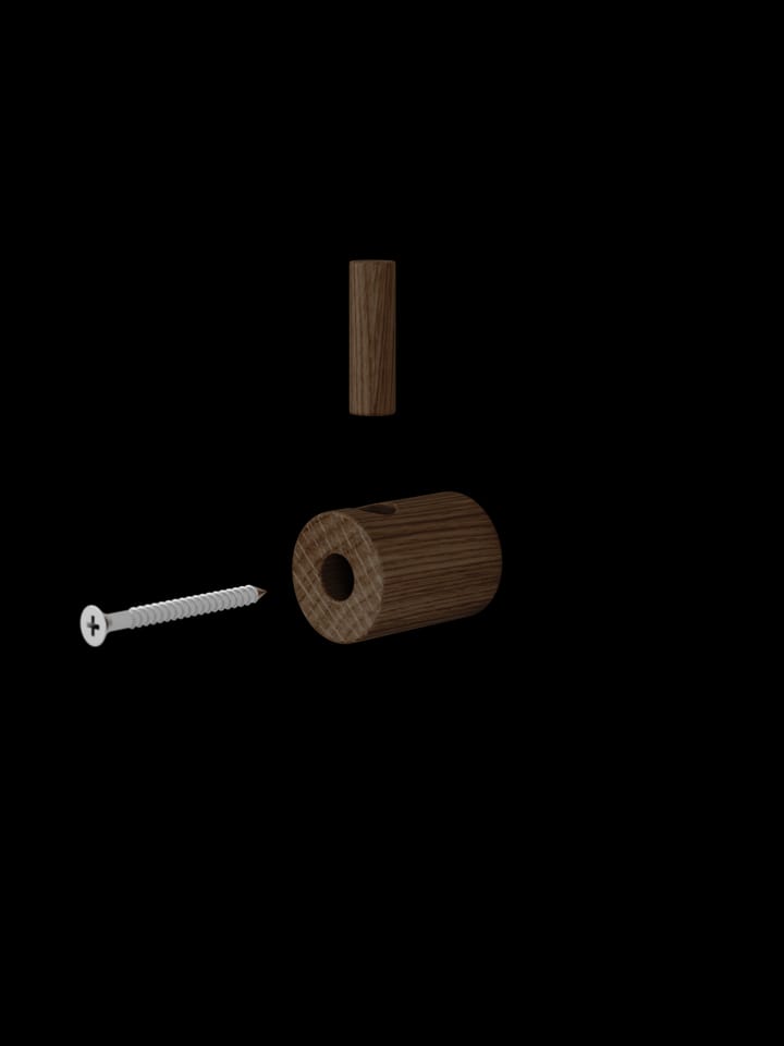 Moebe wooden wall hook krok, Rökt ek MOEBE