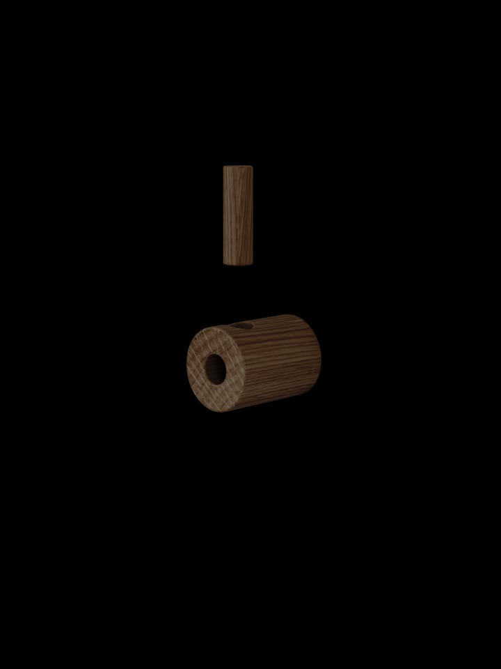 Moebe wooden wall hook krok, Rökt ek MOEBE