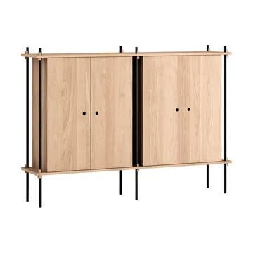 Shelving System Cabinet skåp - Ek-black, 163x115x35 cm, S.115.2.E - MOEBE