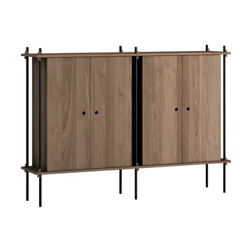 Shelving System Cabinet skåp - Rökt ek-black, 163x115x35 cm, S.115.2.E - MOEBE