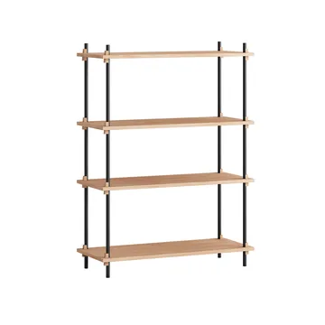 Shelving System classic hylla - Ek-black, 86x115x35 cm, S.115.1.A - MOEBE
