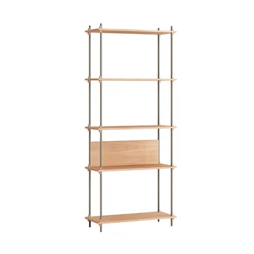 Shelving System classic hylla - Ek-warm grey, 86x200x35 cm, S.200.1.A - MOEBE